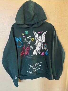 Rolling Loud California 2021 Kid Cudi J Cole Future Graphic Hoodie L